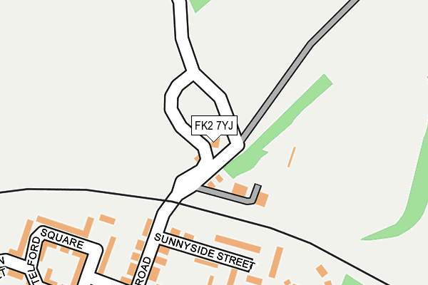 FK2 7YJ map - OS OpenMap – Local (Ordnance Survey)