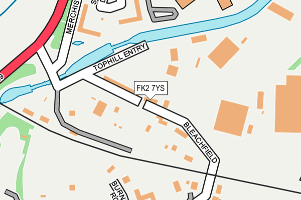 FK2 7YS map - OS OpenMap – Local (Ordnance Survey)