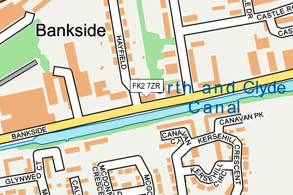 FK2 7ZR map - OS OpenMap – Local (Ordnance Survey)