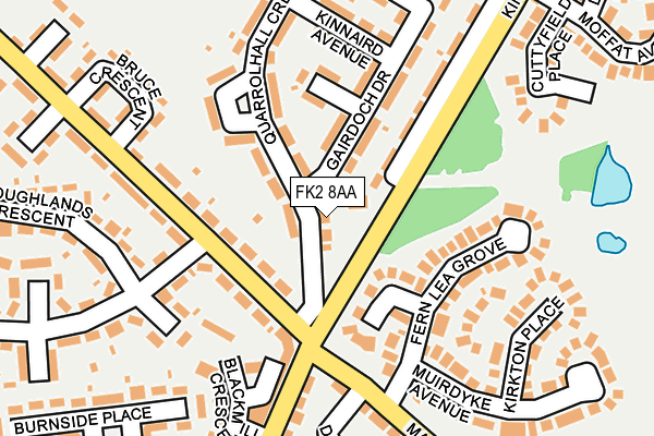 FK2 8AA map - OS OpenMap – Local (Ordnance Survey)