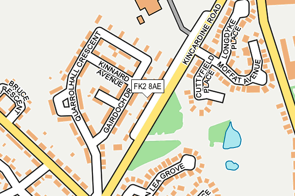 FK2 8AE map - OS OpenMap – Local (Ordnance Survey)