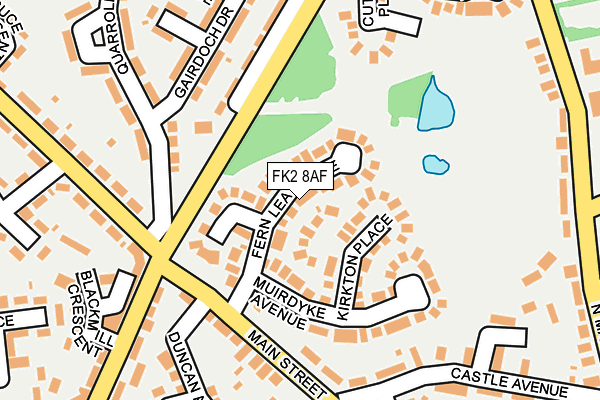 FK2 8AF map - OS OpenMap – Local (Ordnance Survey)