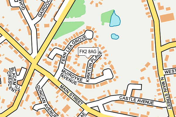 FK2 8AG map - OS OpenMap – Local (Ordnance Survey)