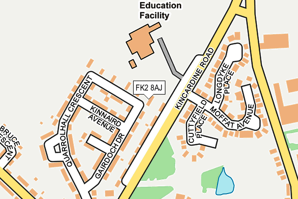 FK2 8AJ map - OS OpenMap – Local (Ordnance Survey)