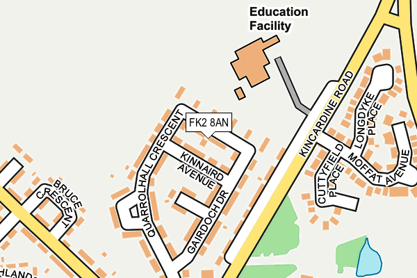 FK2 8AN map - OS OpenMap – Local (Ordnance Survey)