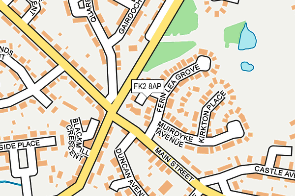 FK2 8AP map - OS OpenMap – Local (Ordnance Survey)