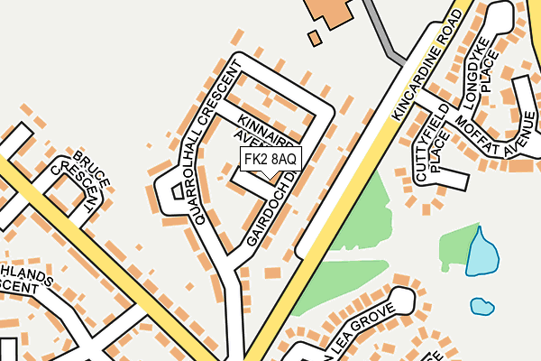 FK2 8AQ map - OS OpenMap – Local (Ordnance Survey)