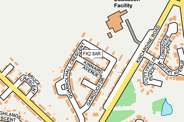 FK2 8AR map - OS OpenMap – Local (Ordnance Survey)