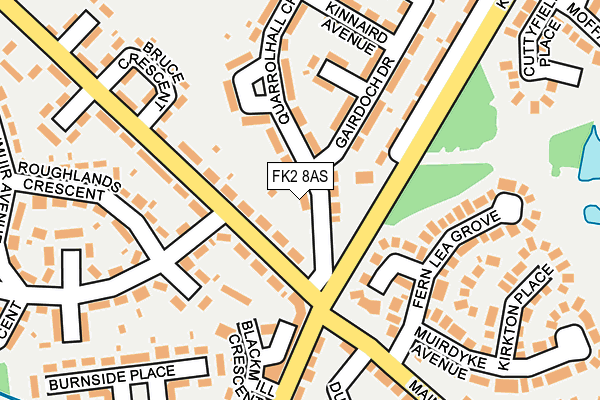 FK2 8AS map - OS OpenMap – Local (Ordnance Survey)