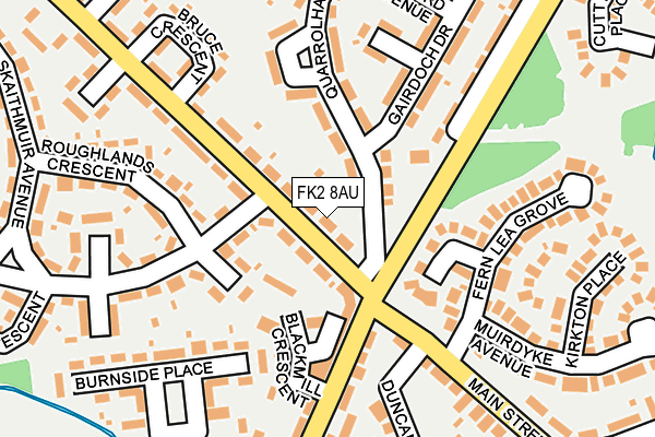 FK2 8AU map - OS OpenMap – Local (Ordnance Survey)