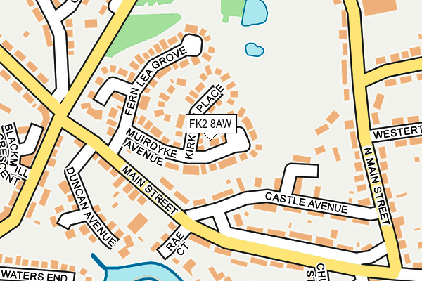 FK2 8AW map - OS OpenMap – Local (Ordnance Survey)