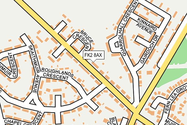 FK2 8AX map - OS OpenMap – Local (Ordnance Survey)