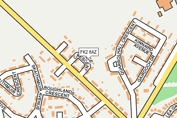 FK2 8AZ map - OS OpenMap – Local (Ordnance Survey)