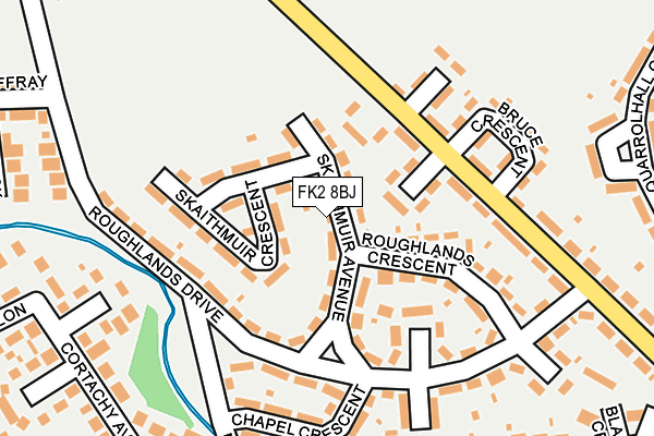 FK2 8BJ map - OS OpenMap – Local (Ordnance Survey)