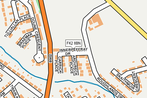 FK2 8BN map - OS OpenMap – Local (Ordnance Survey)