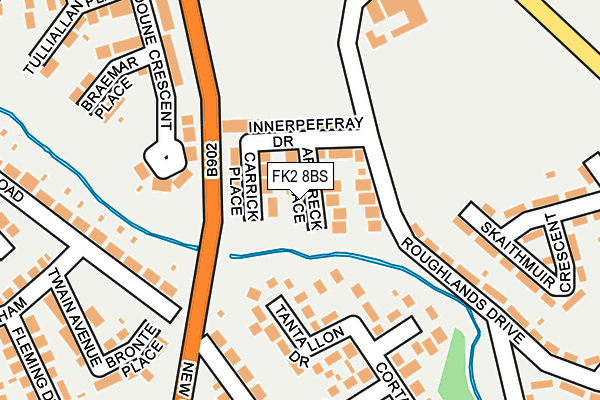 FK2 8BS map - OS OpenMap – Local (Ordnance Survey)