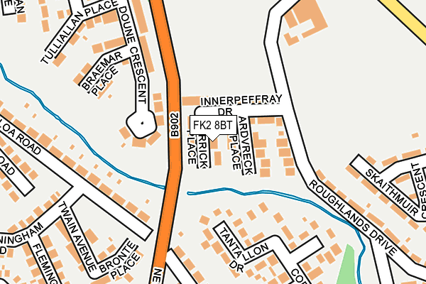 FK2 8BT map - OS OpenMap – Local (Ordnance Survey)