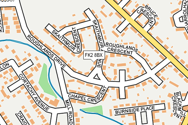 FK2 8BX map - OS OpenMap – Local (Ordnance Survey)