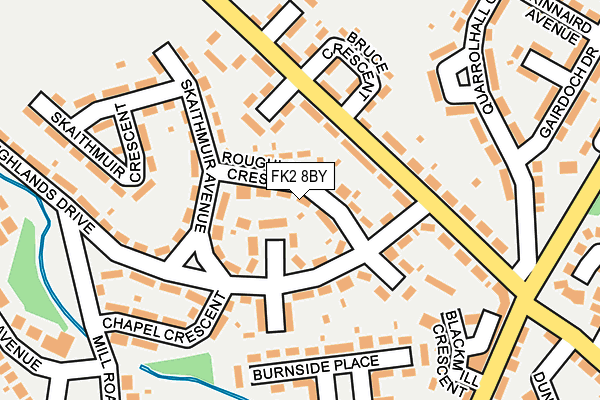 FK2 8BY map - OS OpenMap – Local (Ordnance Survey)