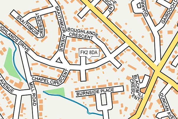 FK2 8DA map - OS OpenMap – Local (Ordnance Survey)