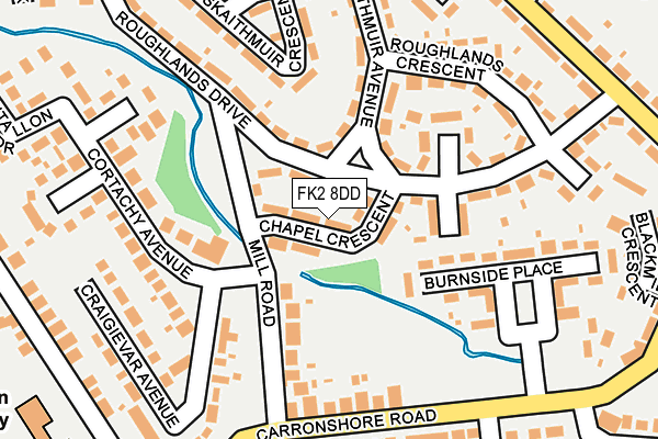 FK2 8DD map - OS OpenMap – Local (Ordnance Survey)