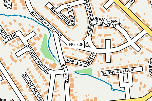 FK2 8DF map - OS OpenMap – Local (Ordnance Survey)