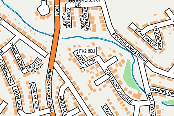 FK2 8DJ map - OS OpenMap – Local (Ordnance Survey)