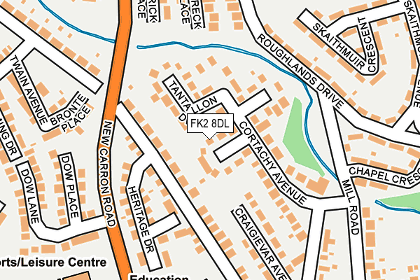 FK2 8DL map - OS OpenMap – Local (Ordnance Survey)