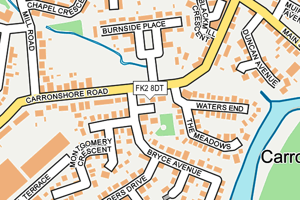 FK2 8DT map - OS OpenMap – Local (Ordnance Survey)