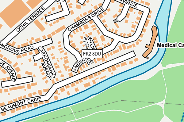 FK2 8DU map - OS OpenMap – Local (Ordnance Survey)