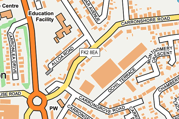 FK2 8EA map - OS OpenMap – Local (Ordnance Survey)