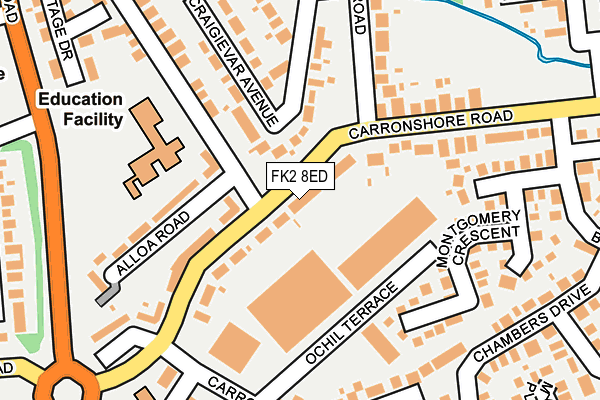 FK2 8ED map - OS OpenMap – Local (Ordnance Survey)