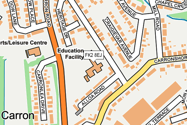 FK2 8EJ map - OS OpenMap – Local (Ordnance Survey)