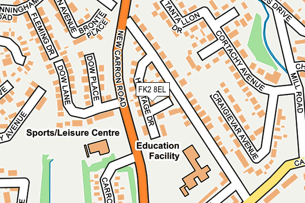 FK2 8EL map - OS OpenMap – Local (Ordnance Survey)