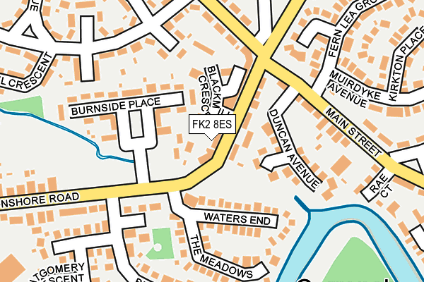 FK2 8ES map - OS OpenMap – Local (Ordnance Survey)