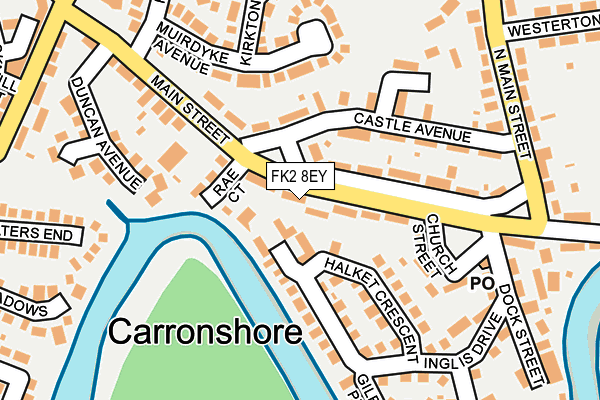 FK2 8EY map - OS OpenMap – Local (Ordnance Survey)