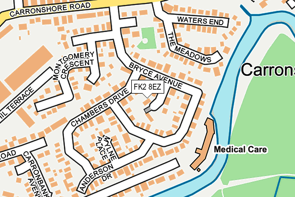 FK2 8EZ map - OS OpenMap – Local (Ordnance Survey)