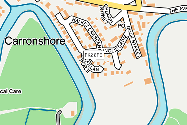 FK2 8FE map - OS OpenMap – Local (Ordnance Survey)