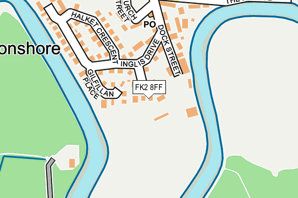 FK2 8FF map - OS OpenMap – Local (Ordnance Survey)