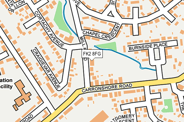 FK2 8FG map - OS OpenMap – Local (Ordnance Survey)