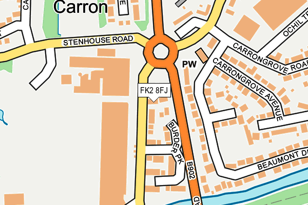 FK2 8FJ map - OS OpenMap – Local (Ordnance Survey)