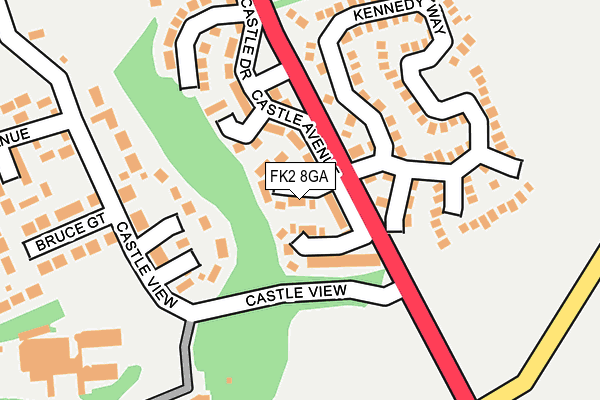 FK2 8GA map - OS OpenMap – Local (Ordnance Survey)