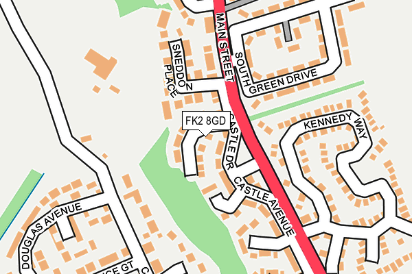 FK2 8GD map - OS OpenMap – Local (Ordnance Survey)