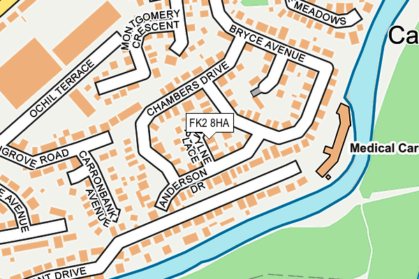 FK2 8HA map - OS OpenMap – Local (Ordnance Survey)