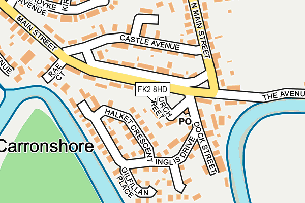 FK2 8HD map - OS OpenMap – Local (Ordnance Survey)