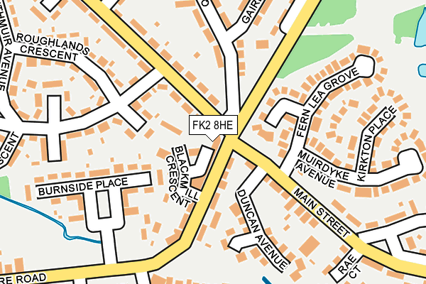 FK2 8HE map - OS OpenMap – Local (Ordnance Survey)