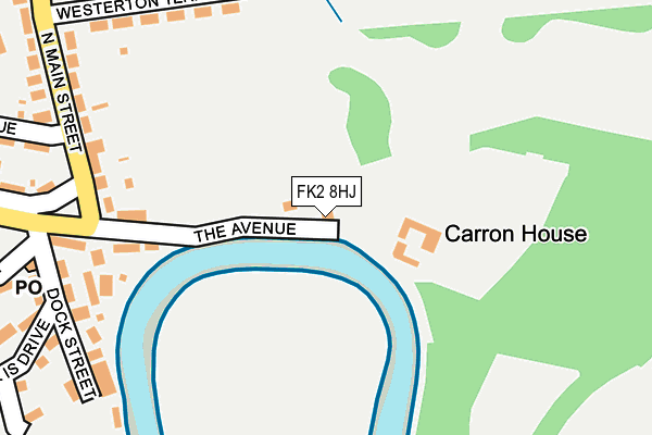 FK2 8HJ map - OS OpenMap – Local (Ordnance Survey)