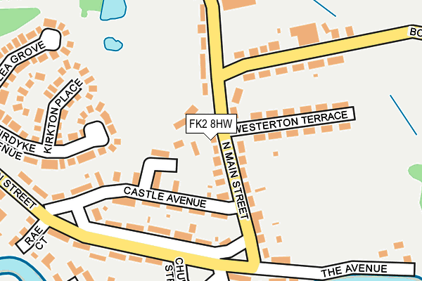 FK2 8HW map - OS OpenMap – Local (Ordnance Survey)