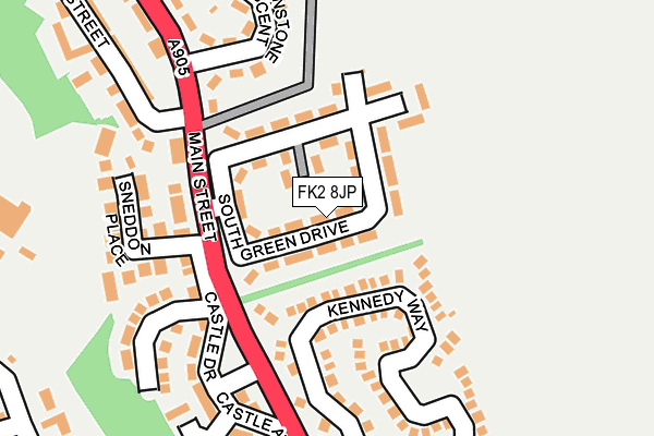 FK2 8JP map - OS OpenMap – Local (Ordnance Survey)