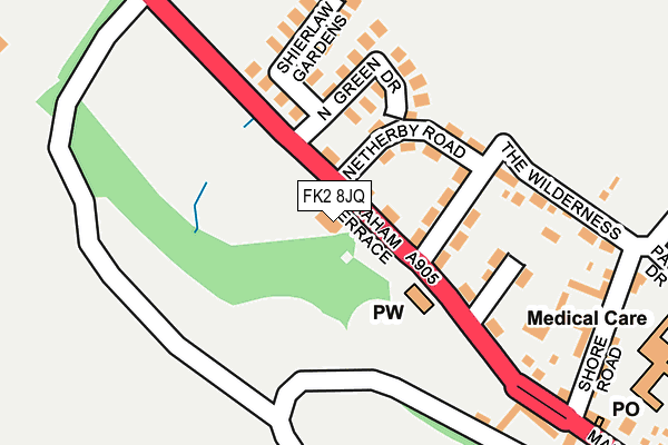 FK2 8JQ map - OS OpenMap – Local (Ordnance Survey)